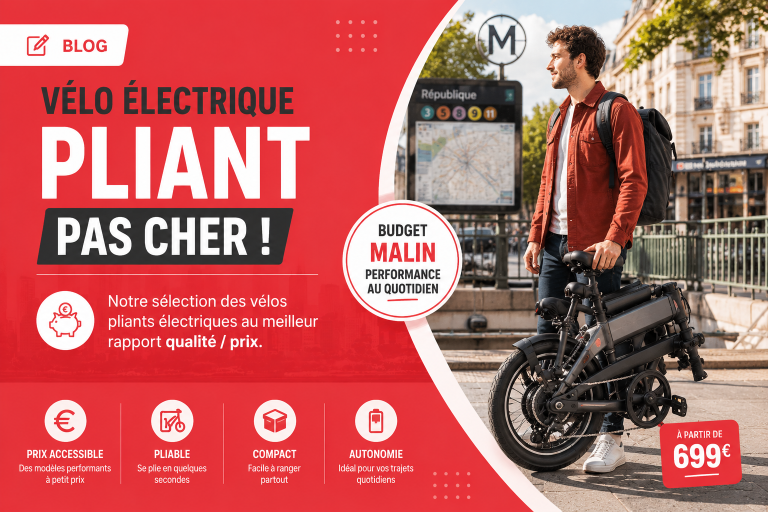 Vélo électrique pliant pas cher : notre comparatif 2026